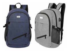 Mochila Porta Laptop Poliester Salida Usb Slavon