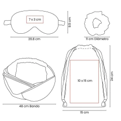 Set antifaz descanso banda liga cabello fibra bambu - Vantastiks