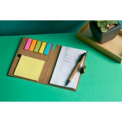 Libreta ecologica broche hoja blanca y boligrafo en internet