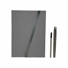 Imagen de Set Libreta Pasta Dura Con Boligrafo Metalico Repuesto Caja
