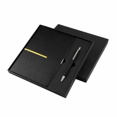 Imagen de Set Libreta Pasta suave Boligrafo Metalico Caja regalo zegno