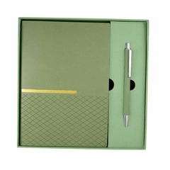 Set Libreta Pasta suave Boligrafo Metalico Caja regalo zegno - Vantastiks