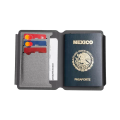 Porta Pasaporte cierre magnetico Cartera Tarjetas Grey - comprar en línea