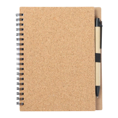 Libreta ecologica Rayada pasta suave boligrafo Corcho Alcor