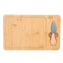 Tabla Bambu Cocina gourmet Alimentos cuchillo queso Mozy
