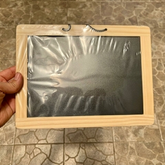 Pizarron doble cara plumon gis madera 20x27cm - Vantastiks