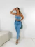 Conjunto Feminino Calça e Cropped All Jeans Estiloso Mom Boyfriend Plissado - CLOSET CHARM