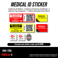 Route ID Sticker Essencial Kit SOS – Identificação Médica por QR Code - comprar online