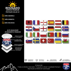 Kit Adesivo Resinado Mini Bandeiras - Europa