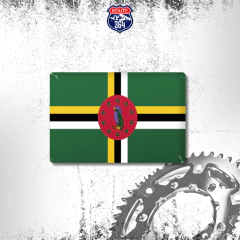 Ímã Resinado Bandeira - Dominica