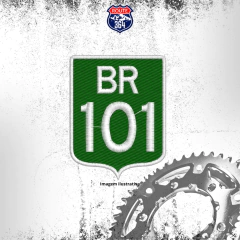 Patch Bordado Brasil - BR 101 Verde