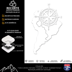 Adesivo de Recorte - Expedição América do Sul Rosa dos Ventos