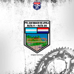 Patch Bordado Argentina/Paraguay - Ponte San Ignacio de Loyola (Ruta11/Ruta9) - comprar online