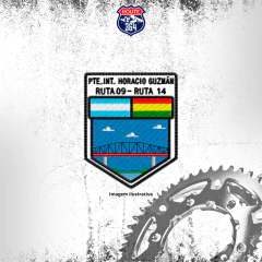 Patch Bordado Argentina/Bolívia - Ponte Horacio Guzmán (Ruta9/Ruta14) - comprar online