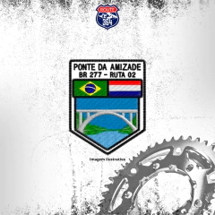 Patch Bordado Brasil/Paraguay - Ponte da Amizade (BR277/Ruta2) - comprar online