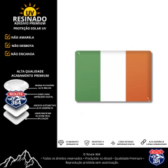 Adesivo Resinado Bandeira - Irlanda