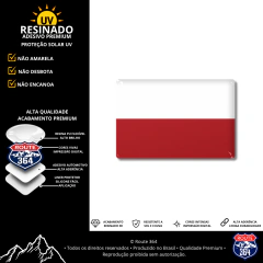 Adesivo Resinado Bandeira - Polônia