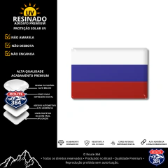 Adesivo Resinado Bandeira - Rússia