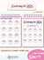 Calendario modelo A4 2025 - comprar online