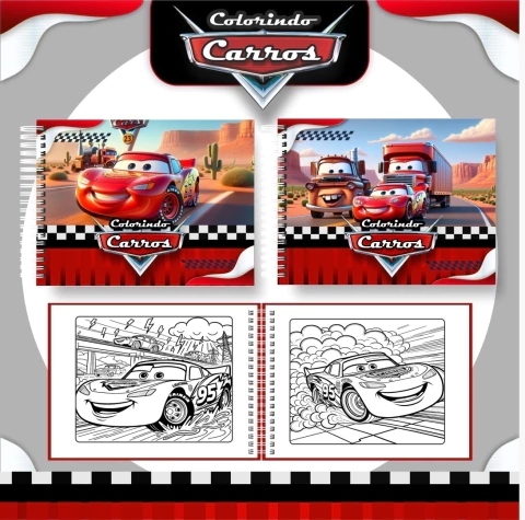 Livro de Colorir - Carros Disney - Arquivo Digital - comprar online