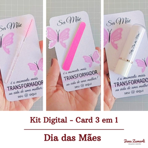 Card 3 em 1 Dia das Mães - Arquivo Digital - comprar online