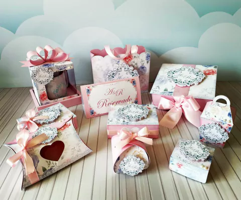 Combo Caixas para Casamento - Arquivo Digital