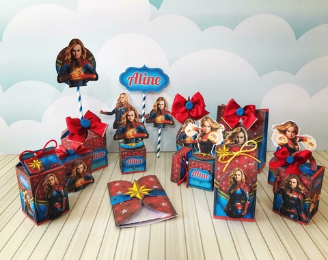 Kit Festa CAPITÃ MARVEL - Arquivo Digital