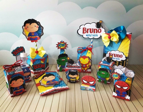 Kit Festa SUPER HERÓIS - Arquivo Digital