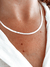 Collar chato 45cm acero blanco