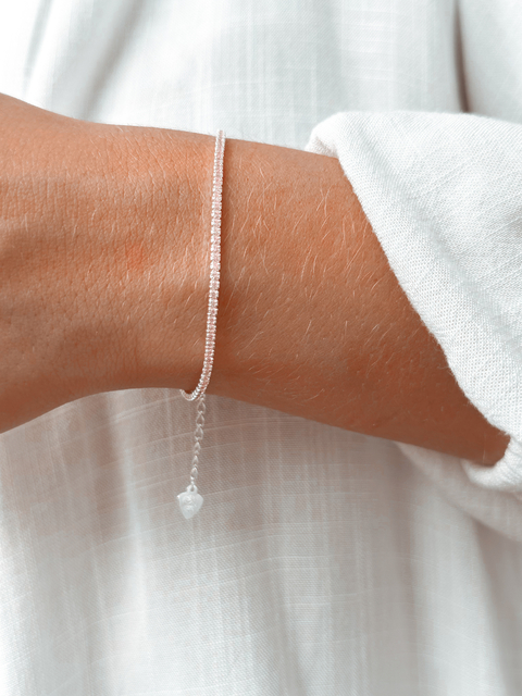 Pulsera Tenis pink plata 925 - comprar online