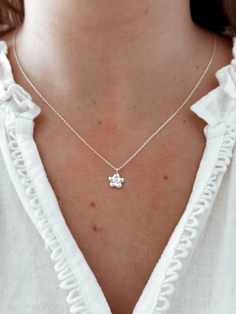 Collar Flower Plata 925 - comprar online