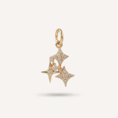 Charm Estrelas - Banho de Ouro