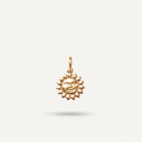 Charm Sol - Banho de Ouro