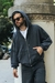 Imagen de Zip Hoodie "Grey" Washed