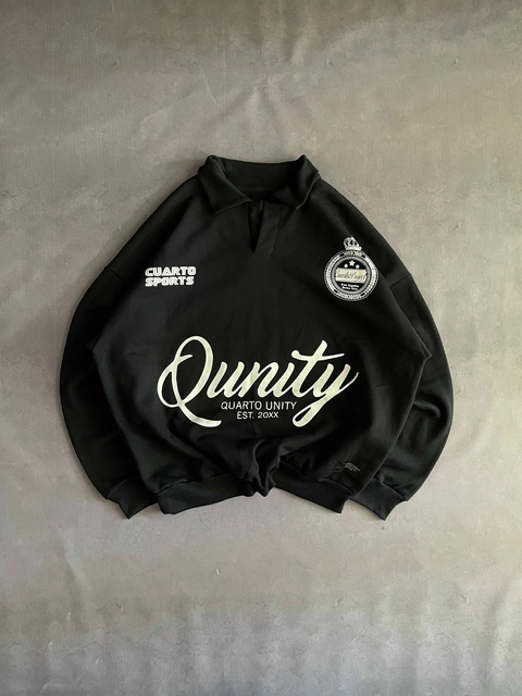 Polo Boxy Fit "Qunity" Negro