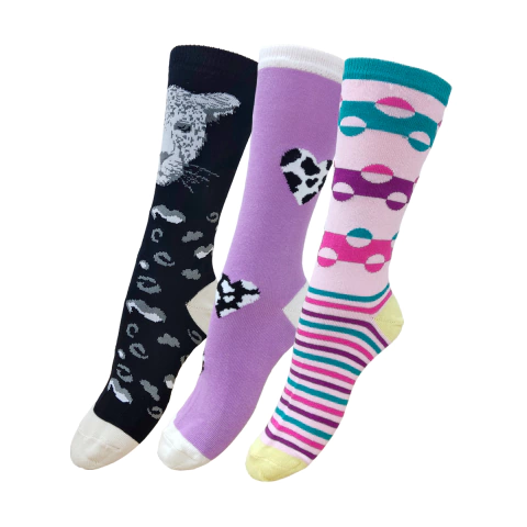 3 Pares medias 1/2 caña Fantasía Rhyton