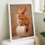 Quadro Decorativo Coelho no Banheiro com Papel Higiênico