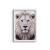 Quadro Decorativo Leão Branco Albino - Elquadro
