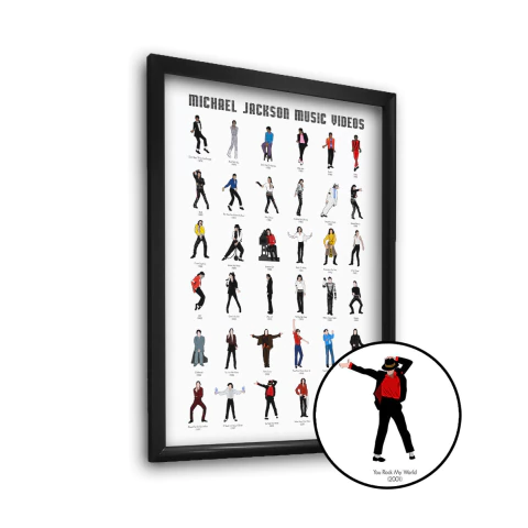Quadro Decorativo Michael Jackson Poses Músicas Clipes