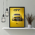 Quadro Carro Ford Mustang Gt Yellow na internet