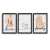 Kit 3 Quadros Familia Casal Frases Mãos Dadas Love Family - Elquadro
