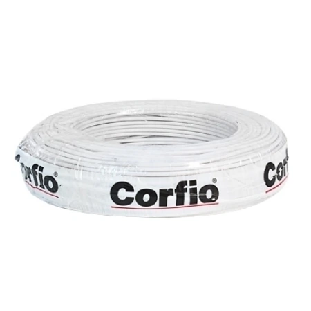 Cabo Flexível 6,0mm² 750V Branco Rolo 100 Metros Corfio