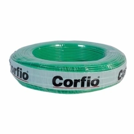 Cabo Flexível 6,0mm² 750V Verde Rolo 100 Metros Corfio
