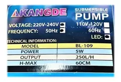 Bomba De Agua Feng Shui 5w Luz Led 4 Bl109 Fuentes