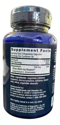 Suplemento Life Extension Neuro-mag X 90 Cap en internet