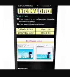 Filtro Interno Peces Rs 400a 600l/h Pecera en internet