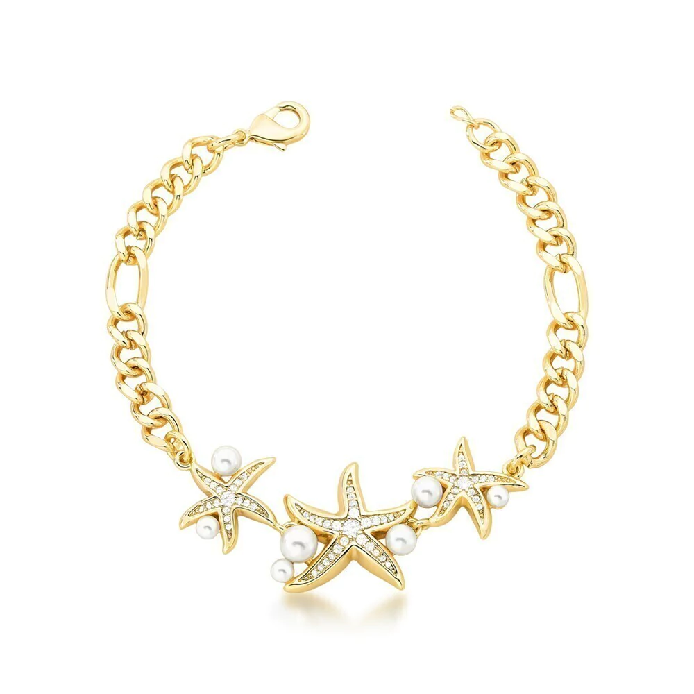 Pulseira Estrela do Mar com Pérolas