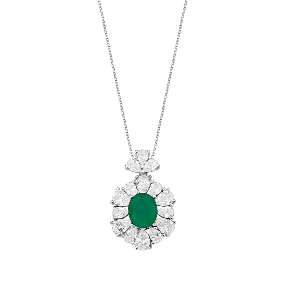Colar Esmeralda com Zircônias
