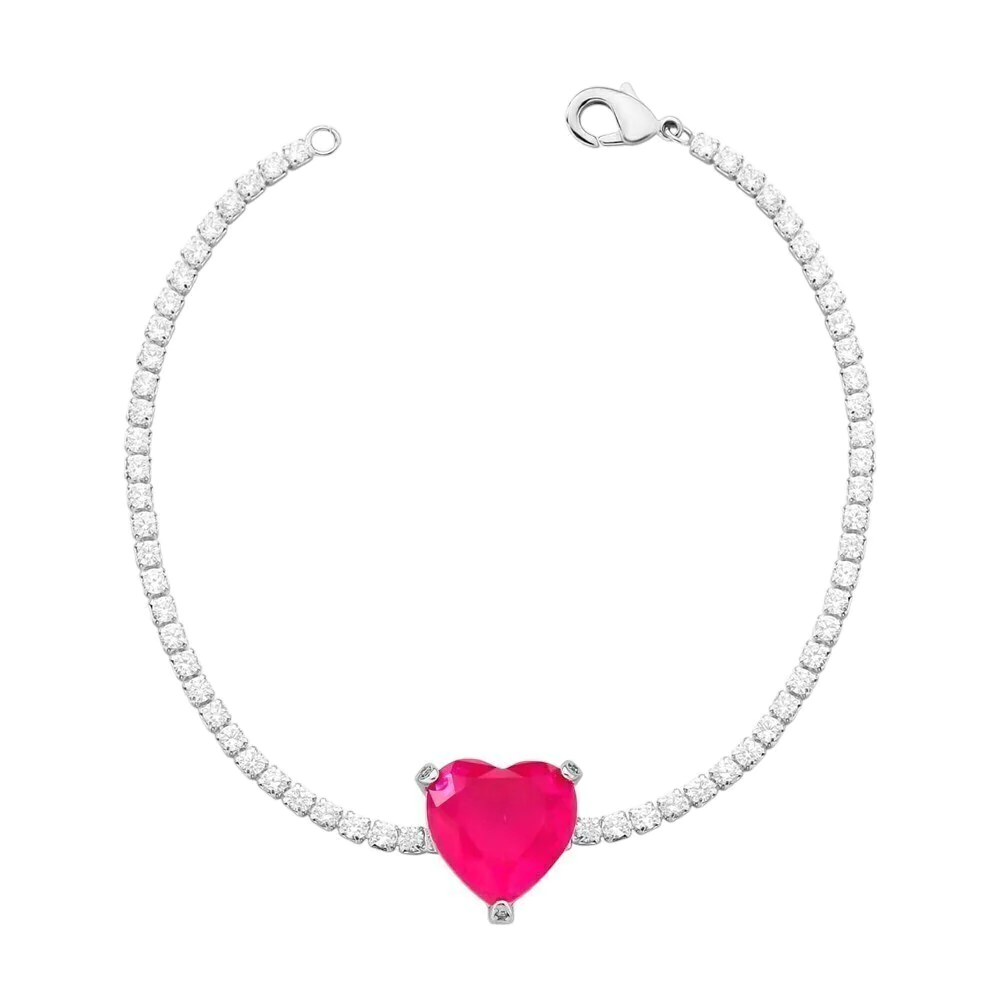 Pulseria Riviera com Coração em Pedra Fusion