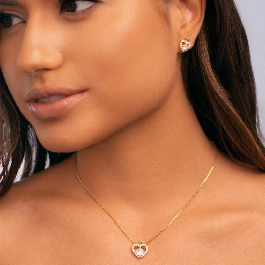 Conjunto Coração com Ponto de Luz